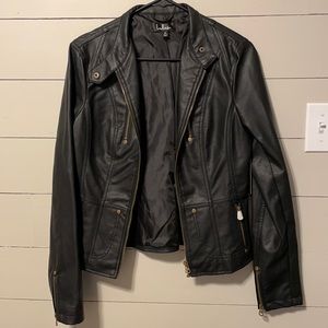 Lulus black leather jacket